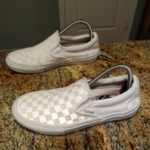 VANS Classic Slip-On Mens 8  Womens 9.5 Beige &amp; White Checkered Skate Sh... - $38.61