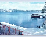 Shoreline IN Inverno Lago Tahoe Ca California Unp Cromo Cartolina P5 - £4.05 GBP
