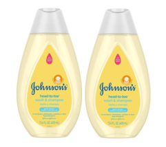 Johnson&#39;s Baby 13.6 fl. oz Head to Toe Baby Body Wash and Shampoo 2 Pack - £22.27 GBP
