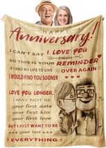 Happy Anniversary Throw Blankets For Him for Her for Couple for Husband - 1 Year - £42.74 GBP