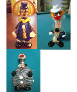 Murano Art Italy Clown Multicolor Decanter Figurine Pick One ^ - $993.83 MXN+