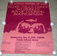 Festival Of Rock Concert Poster Fresno 1972 Fresno Buddy Miles Joy Of Cooking - £481.16 GBP