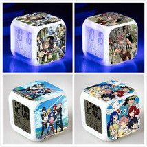New Alarm Clock Anime fairy tail Seven Color Change Glowing Digital Clock - £13.64 GBP