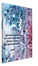 My Broken Heart by John 28 x 40&quot; Quality Stretched Canvas Evocative Art Print - $120.00