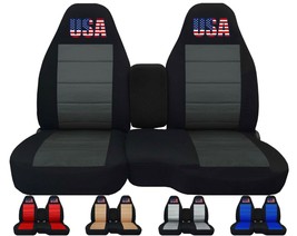 Front Set car seat covers Fits Chevy S10 trucks 94-04  60/40 with Console  USA - £86.24 GBP