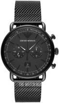 Armani AR11264 Black Dial Stainless Steel Strap Gents Watch - £107.90 GBP