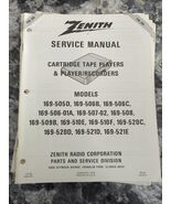 VINTAGE ZENITH SERVICE MANUAL TR-39 CARTRIDGE TAPE PLAYERS &amp; PLAYER/RECO... - €8,50 EUR