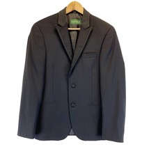LAUREN Ralph Lauren Mens 37R Blazer Jacket Black Super 100s Fine Worsted Wool - £50.12 GBP