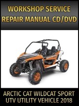 Arctic Cat Wildcat Sport UTV Utility Vehicle Service Repair Manual 2018 on CD - £16.02 GBP