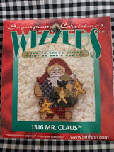 Wizzers Mr Claus 1316 Janlynn counted cross stitch kit - NIP - £5.58 GBP