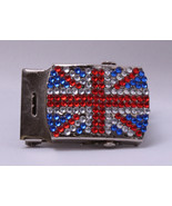 Union Jack British Rhinestone-Look Military Style Closure 1&quot; Belt Buckle... - €3,47 EUR
