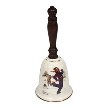 Vtg Norman Rockwell 1978 Gorham Fine China Bell &quot;Gay Blades&quot; Ice Skating USA - £9.58 GBP
