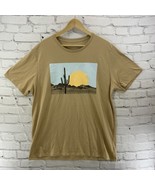 Old Navy T Shirt Mens Sz XL Desert Cactus Decal Beige  - $11.88