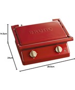 BRUNO Grill Sand Maker Double RED BOE084-RD AC100V - $1,068.31 MXN