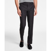 Bar III Men&#39;s Slim-Fit Check Suit Pants Brown B4HP $175 - £18.11 GBP+