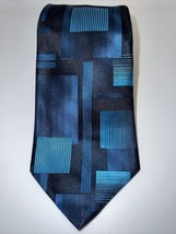 Beautiful Croft &amp; Barrow Neck Tie Geometric Designs With Blue Tones and ... - £11.87 GBP