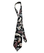 Stafford 100% Silk Tie Men&#39;s Black Purple Red Gold Paisley Necktie 59x4 - £7.53 GBP