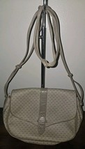 Vintage Liz Claiborne Taupe Signature Pyramid Triangle Crescent Shape Crossbody - £22.77 GBP