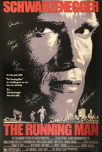 THE RUNNING MAN Signed Movie Poster - - $180.00
