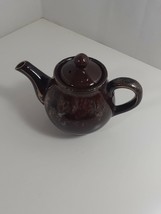 5 x 7 inch brown glass tea pot tea for two - £7.91 GBP