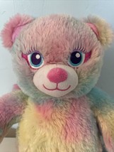 Build a Bear Rainbow Dreams Bear Tie Dye Pastel Plush 16&quot; Wings Fairy. BABW - £9.16 GBP