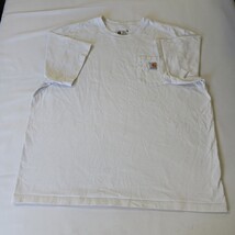 Carhartt K87 WHT Loose Fit Heavyweight Men's White Short Sleeve Cotton Shirt 2XL image 13