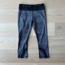 Lululemon Run Inspire Crop II All Luxtreme Burlap Texture Black Dune/Bla... - $49.99