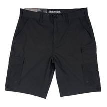 Iron Co Stretch Performance Hybrid Cargo Shorts BlackSoot Size 34 - £11.09 GBP