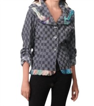 Angel checkerboard ruffled cardigan in Gray/Black - £63.55 GBP