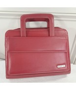 Franklin Covey Red Zip Planner Binder Briefcase Handles 7 ring organizer... - $908.56 MXN