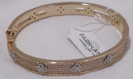 PARK LANE GOLD ROYAL Bracelet 2 1/4" diameter reversible Quatrefoil Design - $126.18