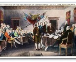 Sigining of the Declaration of Independence Philadelphia PA UNP WB Postc... - $2.95