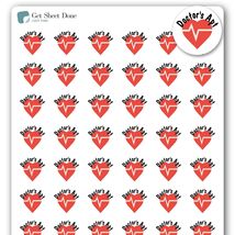 54 Fun Doctor Appointment Planner Vinyl Stickers (1/2”) - £6.77 GBP