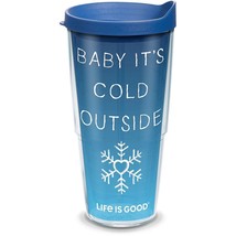 Tervis Baby It&#39;s Cold Outside 24 oz. Tumbler W/ Lid NEW Life is Good Snow Blue - £11.25 GBP