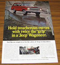 1967 Vintage Ad Jeep Wagoneer with 4-Wheel Drive One Simple Lever - £11.66 GBP