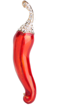 Red chilli pepper brooch gold plated celebrity broach vintage look new pin ggg48 - £12.50 GBP