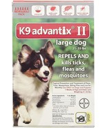 Advantix Ii Flea Drops,Tick Control K9 For 6-Month Dogs 21-55 Lbs (Red) ... - £57.80 GBP