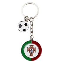 Portugal National Team Round Keychain With Soccer Ball - £28.46 GBP