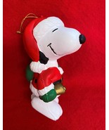 Kurt Adler Christmas Ornament Snoopy Santa Hat &amp; Red Jacket Bag Gifts 3.... - $239.70 MXN