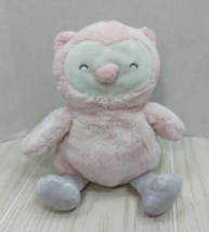 Carters Just One You Pink Sleeping Owl Plush gray legs SOUND broken - $4.89