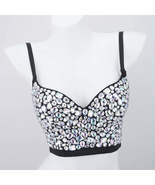 Burning Man Rave Festival AB Rhinestones Embellished Bustier Corset Top Bra - $48.00