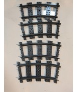 Lot De 4 LEGO Plastique Rail Route Train Track Courbé City Rechange 5340... - $16.02 CAD