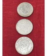 Set of 3 1955 &amp; 1954 Sweden Silver Coin 5 Kroner - Gustaf VI Adolf  - £27.37 GBP