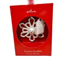 Hallmark Ruth Donikowski Snowman Snowflake Christmas Ornament in Box 2007 - £9.33 GBP