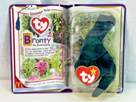 NEW Ty Beanie Baby BRONTY the Brontosaurus Sealed  1995 McDonalds Toy Ty... - £23.19 GBP