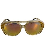 Amber Translucent Pit Viper Aviator Sunglasses Clear Elvis Gold Fire Lens - $49.50
