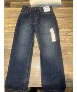 Cat &amp; Jack Boys Relaxed Straight Fit Jeans Dark Wash Size 7. NWT. K - $9.89