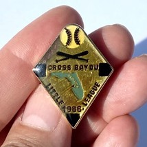 Cross Bayou Little League Baseball PIN Florida 1988 Enamel Diamond Shape - £15.71 GBP