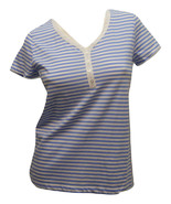 Charter Club Ladies Womens Sleepshirt Blue Stripe Short-Sleeve Size S Pe... - £19.80 GBP