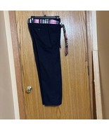 VTG landsend ladies chino trouser style pants deep navy sz. 4P - $41.49 CAD